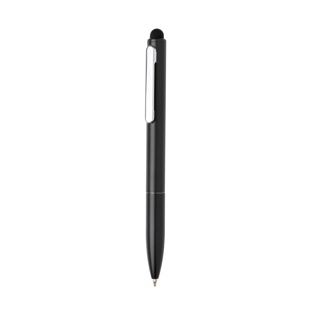 P611.231__B_1__ee6688fe5c8f4dcdafa40046cd191df7 Kymi RCS certified recycled aluminium pen with stylus - Image 1