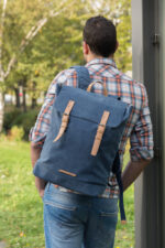 Canvas laptop backpack PVC free - Image 11