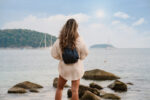 Impact AWARE™ recycled denim drawstring backpack - Image 6