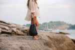 Impact AWARE™ recycled denim drawstring backpack - Image 7