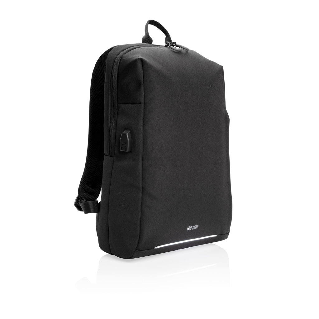 P763.161__B_1__2c0f072043ca4a1d92c684e318952cd6 Swiss Peak AWARE™ RFID and USB A laptop backpack - Image 1