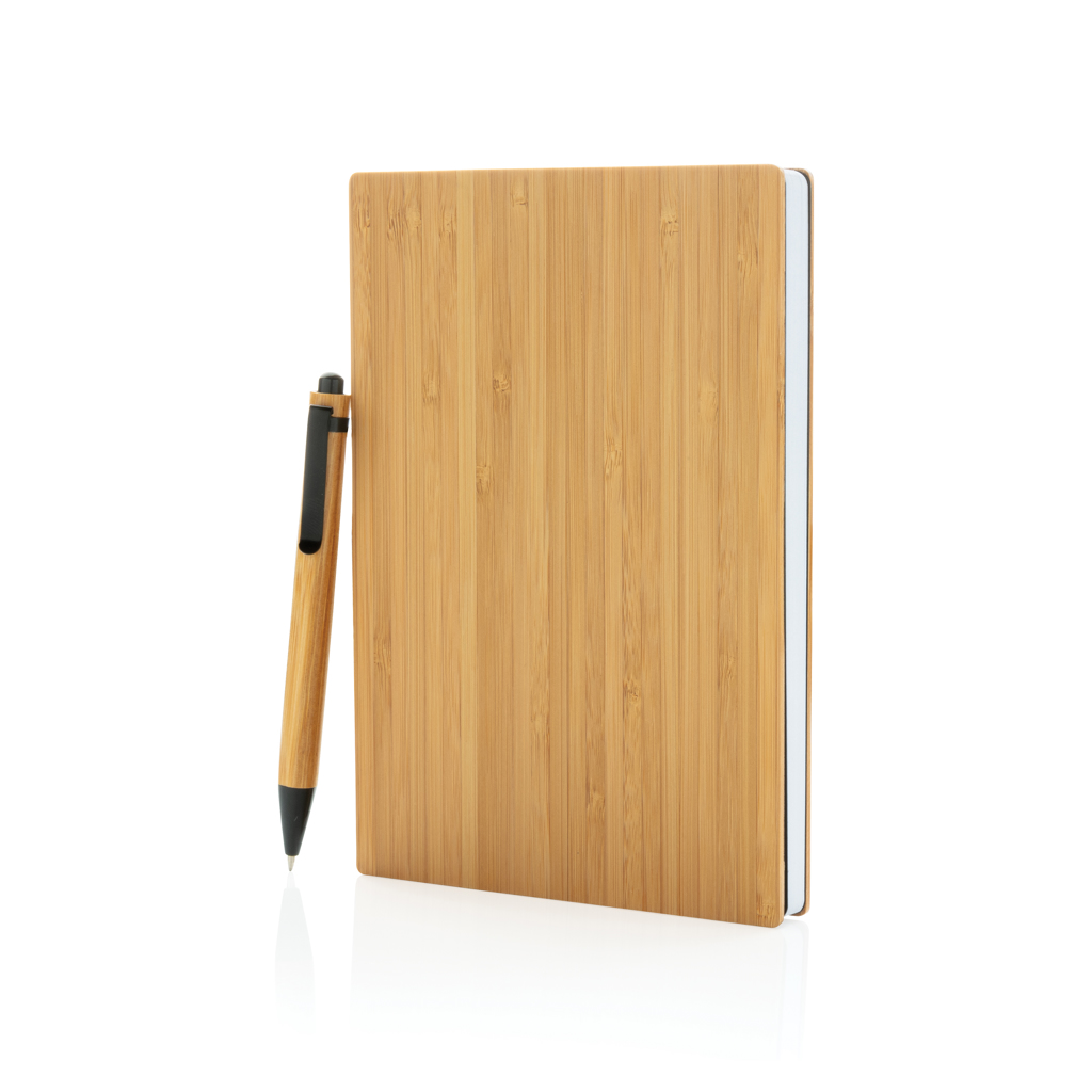 P772.159__B_1__365f1df82c2e4685b2938e3d93125fc2 A5 Bamboo notebook & pen set - Image 1