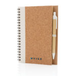 Cork spiral notebook with pen - Image 6