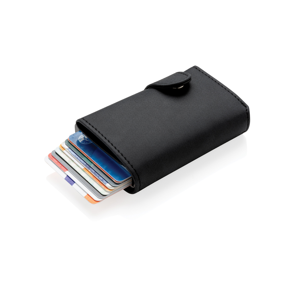 P850.341__B_1__54fb6592c6514579b02593a6458a1e77 Standard aluminium RFID cardholder with PU wallet - Image 1