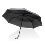 20.5" Impact AWARE™ RPET 190T Pongee bamboo mini umbrella - Image 4