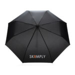 20.5" Impact AWARE™ RPET 190T Pongee bamboo mini umbrella - Image 5