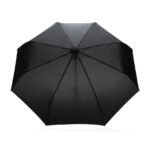 21" Impact AWARE™ RPET 190T bamboo auto open/close umbrella - Image 2