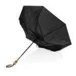 21" Impact AWARE™ RPET 190T bamboo auto open/close umbrella - Image 3