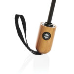 21" Impact AWARE™ RPET 190T bamboo auto open/close umbrella - Image 4