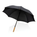 23" Impact AWARE™ RPET 190T auto open bamboo umbrella - Image 4
