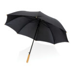 27" Impact AWARE™ RPET 190T auto open bamboo umbrella - Image 4