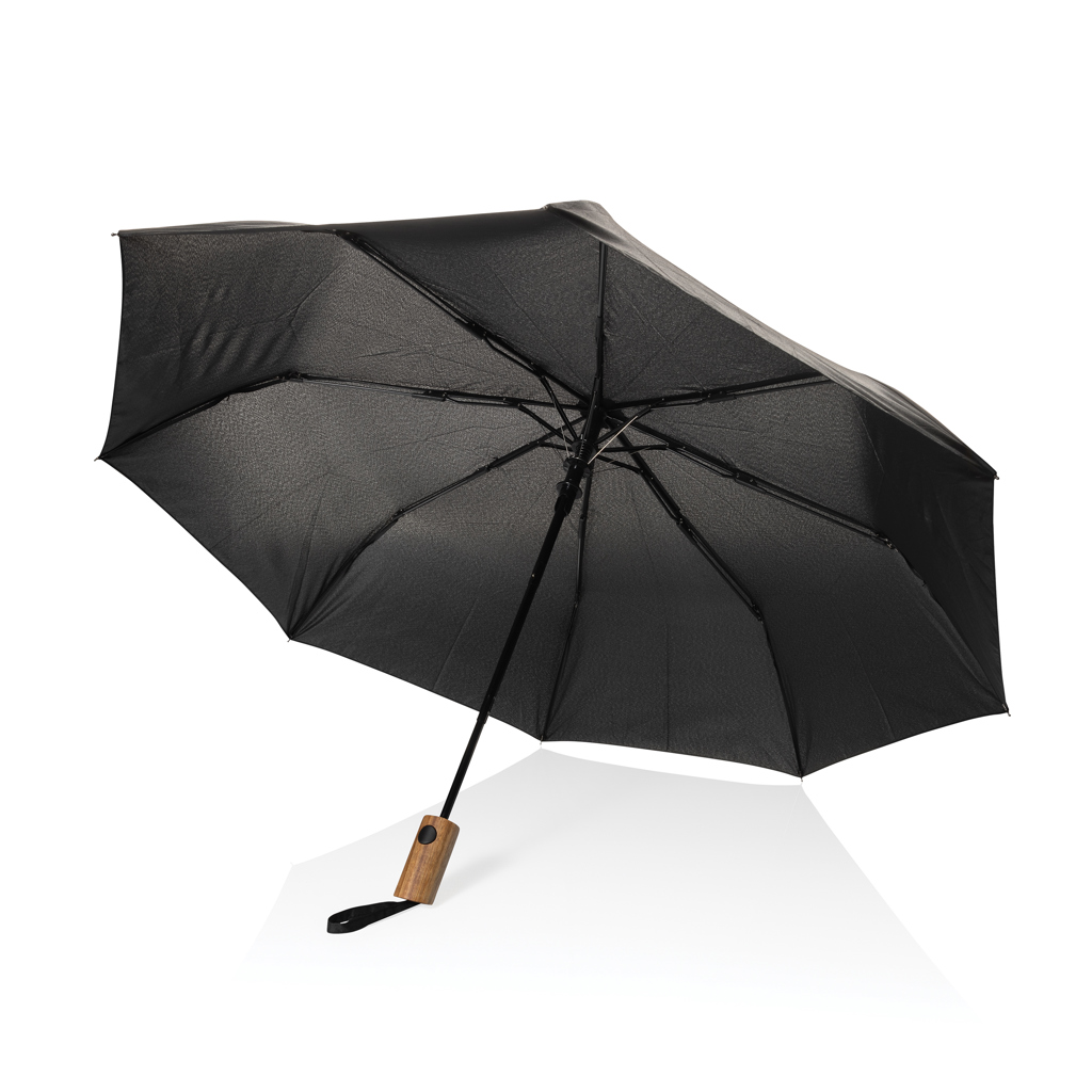 P850.7001__B_1__b7a83d30c8964b5281bc2990178b3919 Kaycey 21" AWARE™ RPET Acacia wood mini auto open umbrella - Image 1