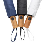 Kaycey 21" AWARE™ RPET Acacia wood mini auto open umbrella - Image 6