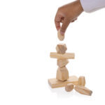 Ukiyo Crios wooden balancing rocks in pouch - Image 2