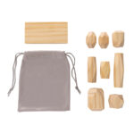 Ukiyo Crios wooden balancing rocks in pouch - Image 3