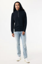 IQONIQ Elgon recycled cotton quarter zip sweater - Image 4