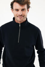 IQONIQ Elgon recycled cotton quarter zip sweater - Image 16