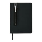 Standard hardcover PU A5 notebook with stylus pen - Image 3