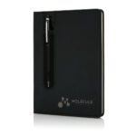 Standard hardcover PU A5 notebook with stylus pen - Image 5