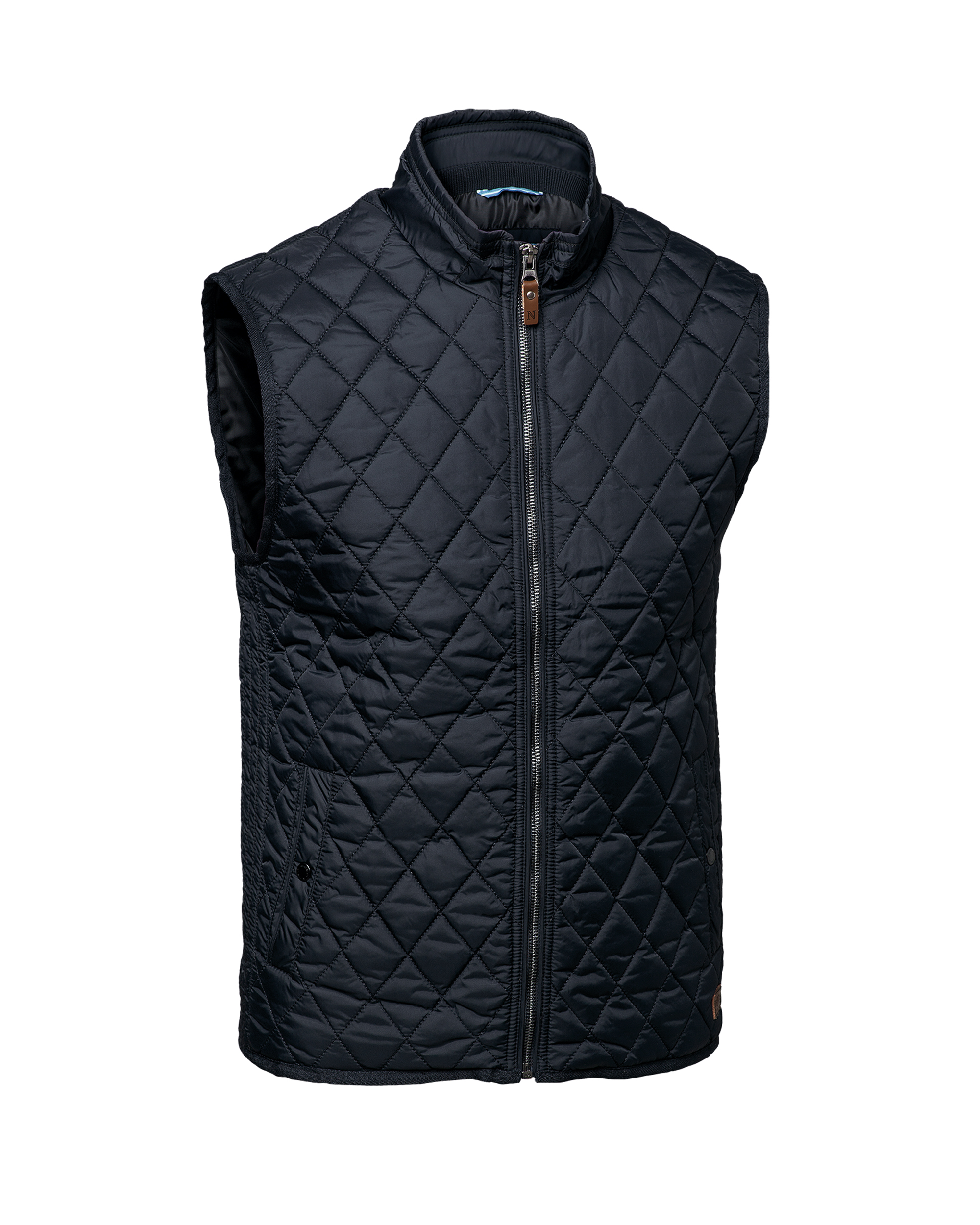 camden_men_midnight-blue_front_ffffff Camden Men - Diamond quilted gilet - Image 1