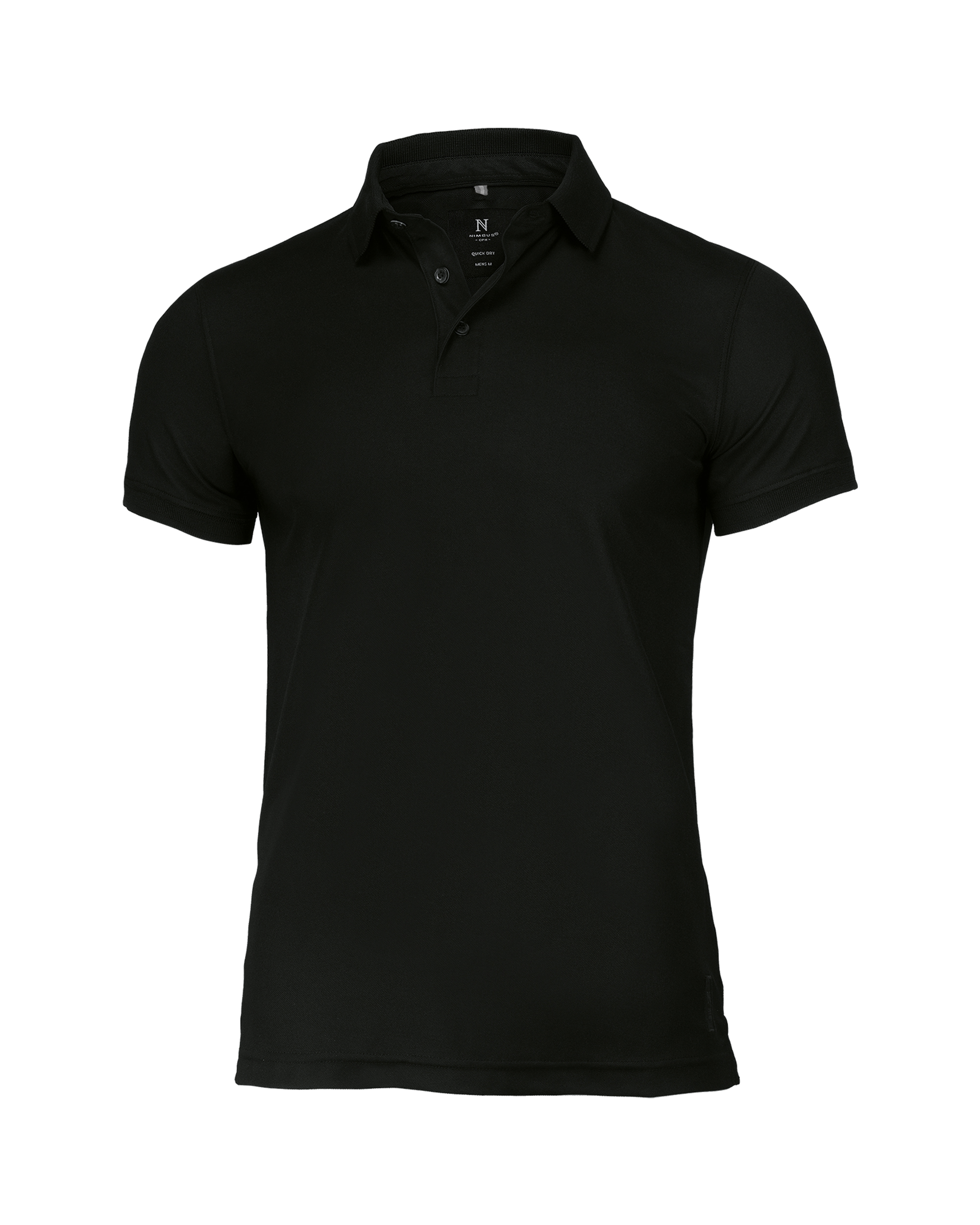 clearwater_men_black_front_ffffff Clearwater Men - Quick dry performance polo - Image 1