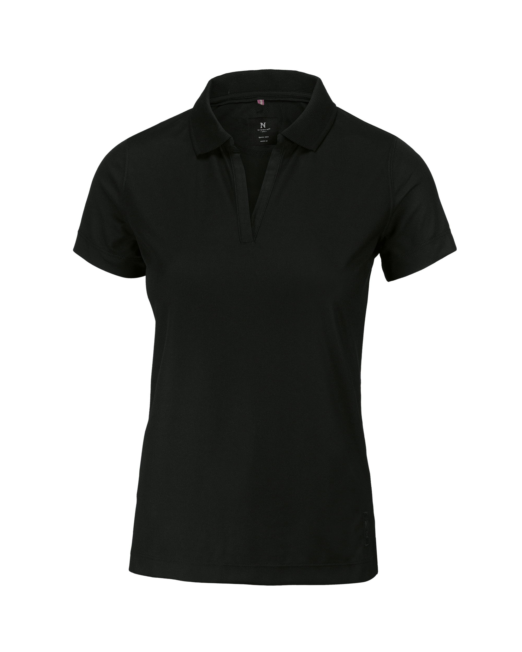 clearwater_women_black_front_ffffff Clearwater Women - Quick dry performance polo - Image 1
