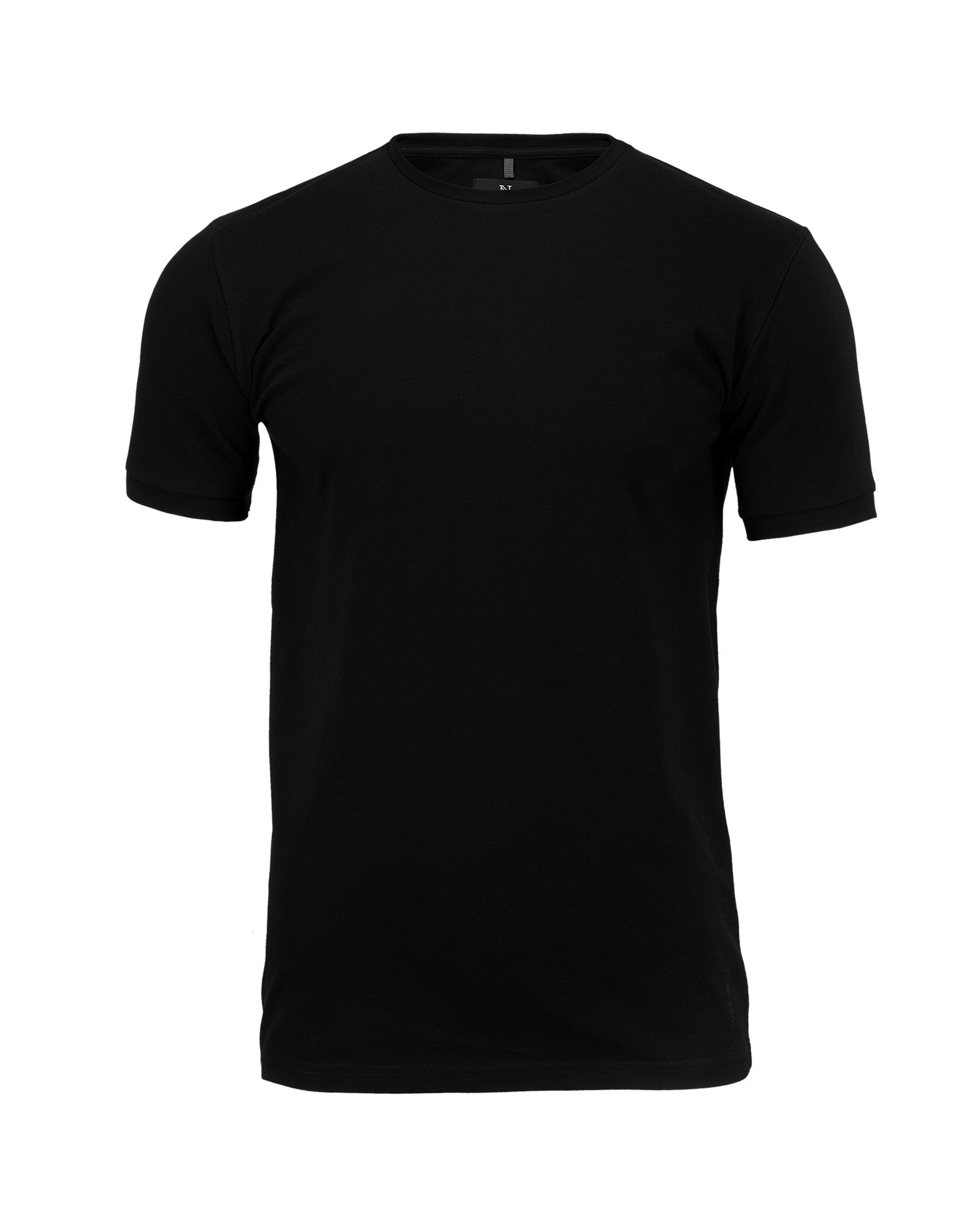 danbury_men_black_front_ffffff Danbury Men - The pique tee - Image 1