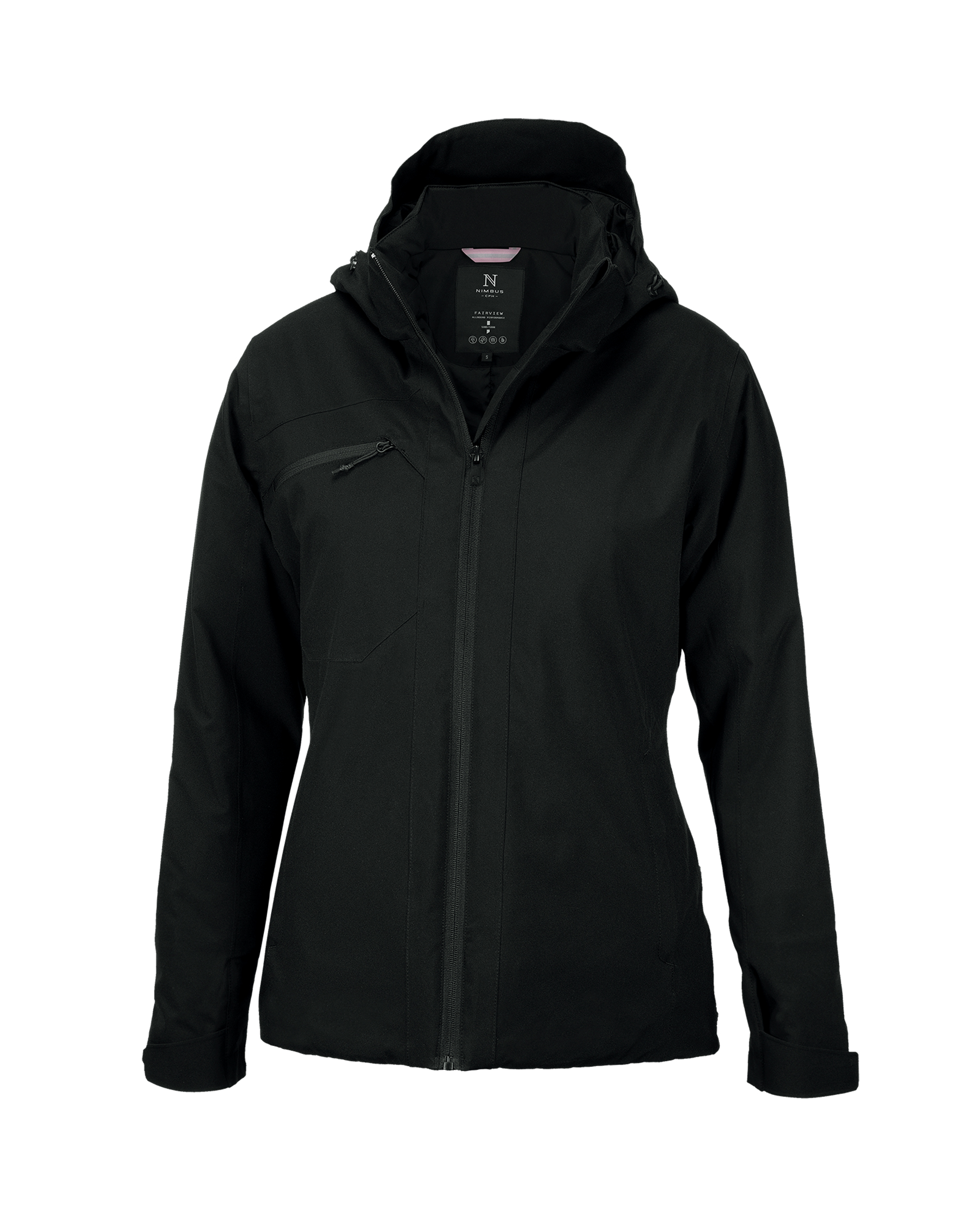 fairview_woman_black_front_ffffff Fairview Women - Warm performance jacket - Image 1
