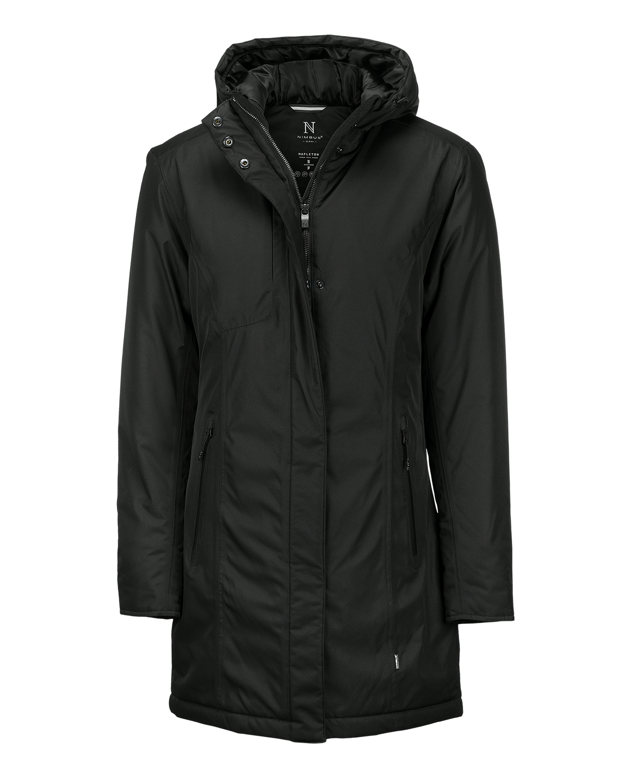 mapleton_woman_black_front_ffffff Mapleton Women - Urban tech parka jacket - Image 1