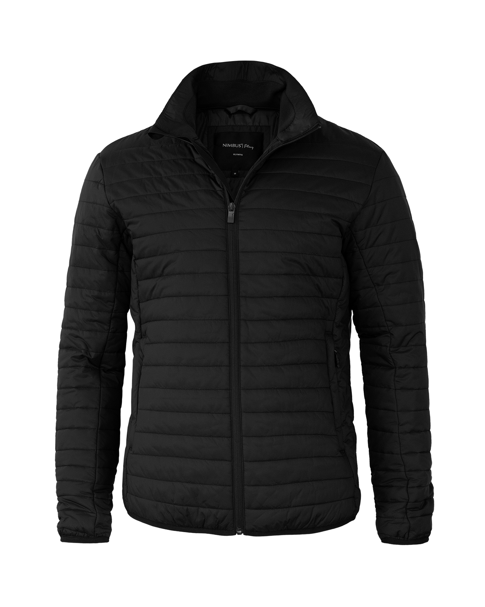 olympia_men_black_front_ffffff Olympia Men - Comfortable puffer jacket - Image 1