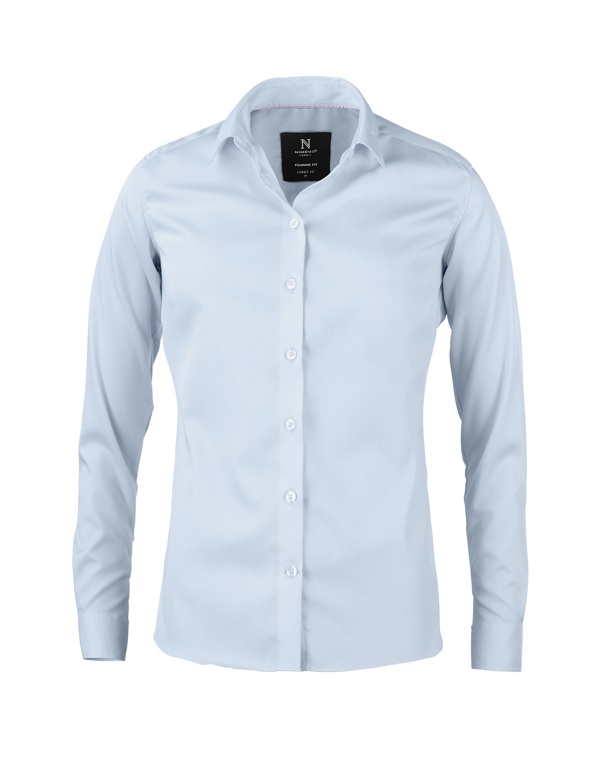 portland_woman_light-blue_front_ffffff Portland Women - Super non-iron business shirt - Image 1