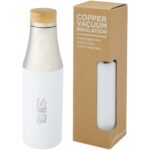 Hulan 540 ml copper vacuum insulated stainless steel bottle with bamboo lid - Image 3