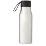 Ljungan 500 ml copper vacuum insulated stainless steel bottle with PU leather strap and lid - Image 7