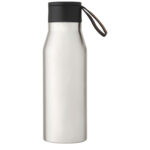 Ljungan 500 ml copper vacuum insulated stainless steel bottle with PU leather strap and lid - Image 6