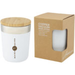 Lagan 330 ml copper vacuum insulated stainless steel tumbler with bamboo lid - Image 2