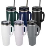 Melbourne 1200 ml RCS certified insulated tumbler with straw - Image 7
