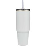 Sydney 1200 ml double wall RCS certified copper vacuum insulated tumbler with straw - Image 3