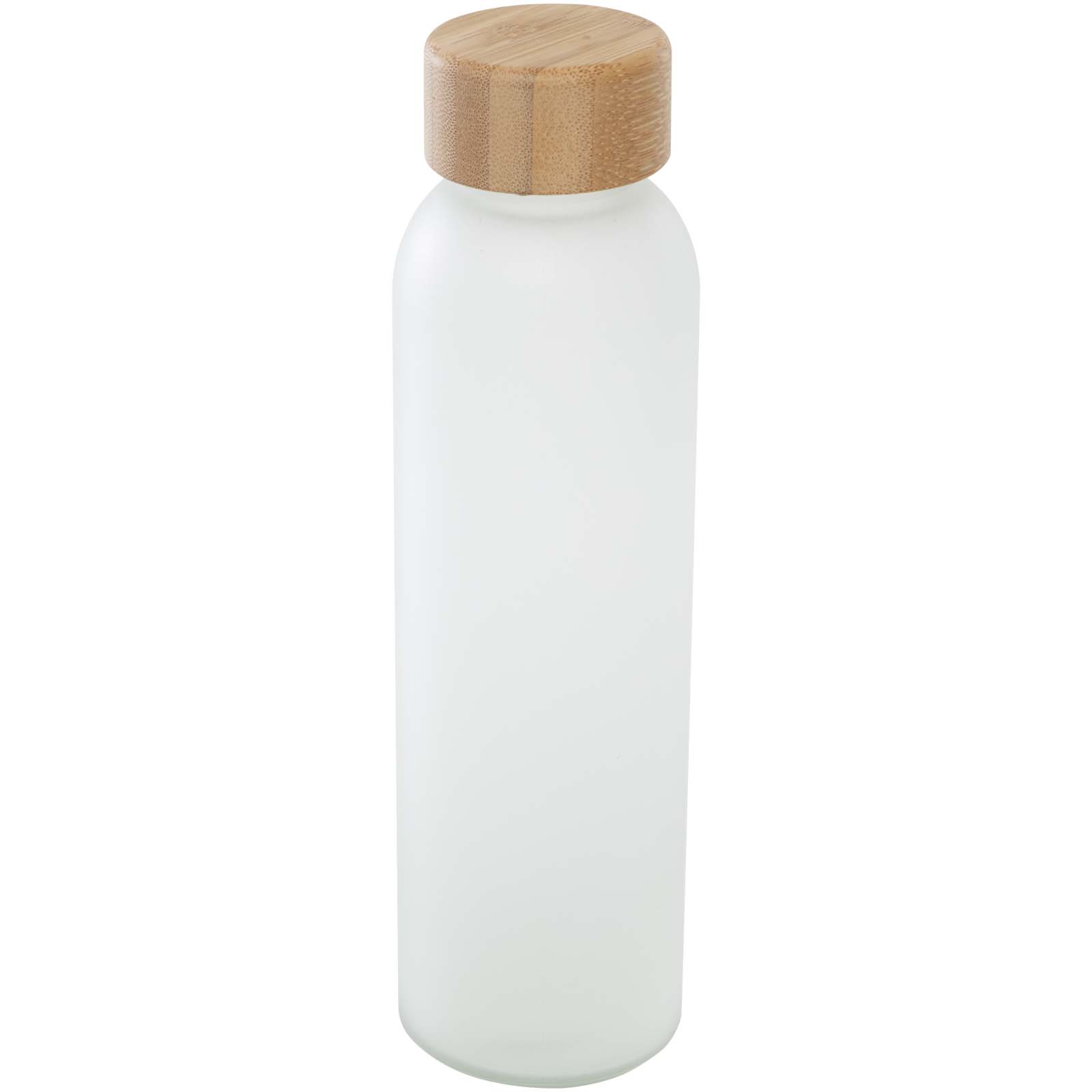 10083001 Lume 500 ml matte soda lime glass bottle with bamboo lid - Image 1