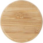Lume 500 ml matte soda lime glass bottle with bamboo lid - Image 5