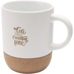 Billie 300 ml ceramic mug with cork details and matt finish - Image 2