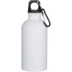 Oregon 400 ml matte RCS recycled single wall stainless steel water bottle with carabiner - Image 3