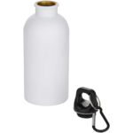 Oregon 400 ml sublimation RCS recycled single wall stainless steel water bottle with carabiner - Image 4