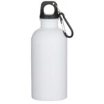 Oregon 400 ml sublimation RCS recycled single wall stainless steel water bottle with carabiner - Image 3
