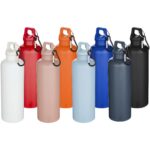 Oregon 750 ml solid colour RCS recycled plastic water bottle with carabiner - Image 4