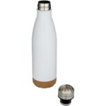 Cove 500 ml double wall vacuum insulated stainless steel water bottle with cork details - Image 4