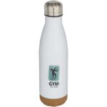 Cove 500 ml double wall vacuum insulated stainless steel water bottle with cork details - Image 2