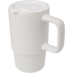 Carter 450 ml ceramic mug with plastic lid