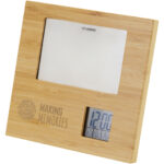 Sasa bamboo photo frame with thermometer - Image 2