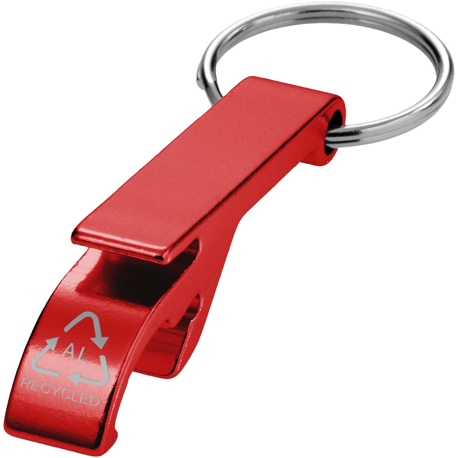 Beeldje 020 Tao RCS recycled aluminium bottle and can opener with keychain - Image 1