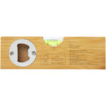 Flush bamboo spirit level with bottle opener - Image 5